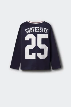 Springfield Kids Camiseta de manga larga varsity niño azul Hot