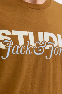Jack & Jones Camiseta de manga studio marr&oacute;n Best