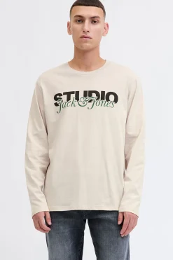 Jack & Jones Camiseta de manga studio gris Online