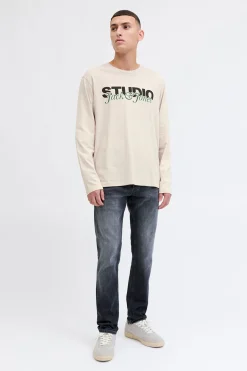 Jack & Jones Camiseta de manga studio gris Online