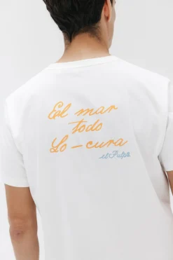 elPulpo Camiseta el mar todo lo-cura Blanco Clearance