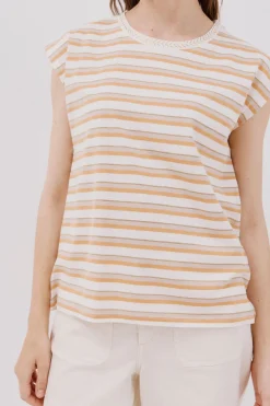 Cortefiel Camiseta escote pico Multicolor Hot