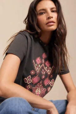 Slowlove Camiseta estampada Gris Discount