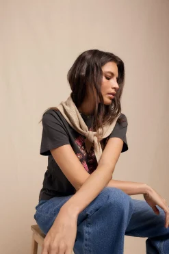 Slowlove Camiseta estampada Gris Discount