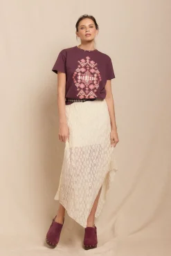 Slowlove Camiseta estampada Granate Outlet