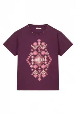 Slowlove Camiseta estampada Granate Outlet