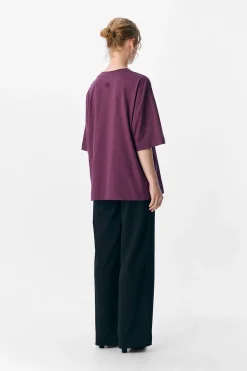 Object Camiseta estampada texto Morado Outlet