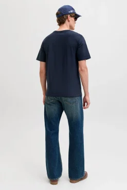 Jack & Jones Camiseta estampado frontal Azul marino Clearance