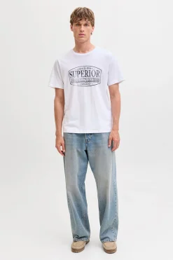 Jack & Jones Camiseta estampado frontal Blanco New