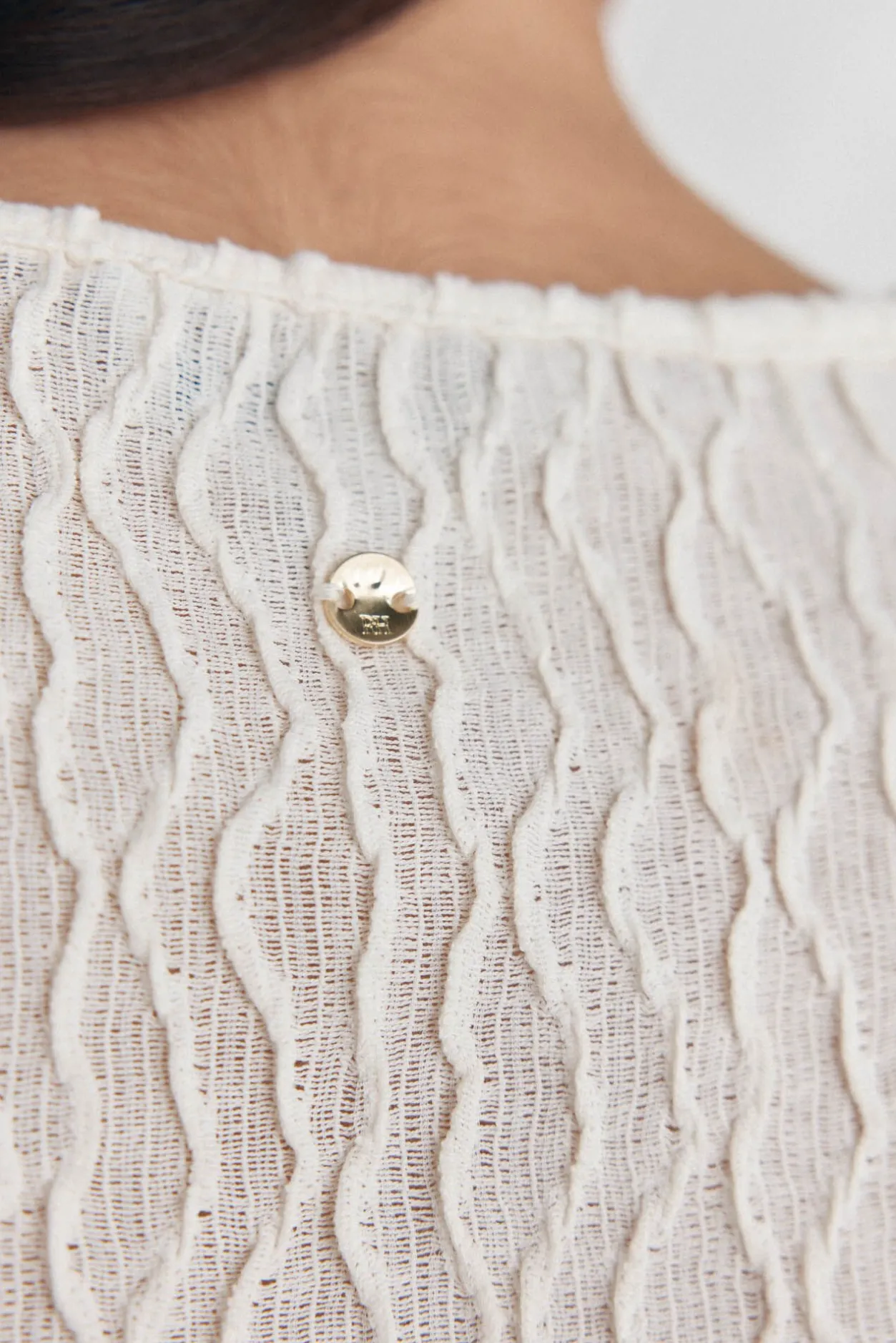 Pedro del Hierro Camiseta estructura manga larga Crudo Best