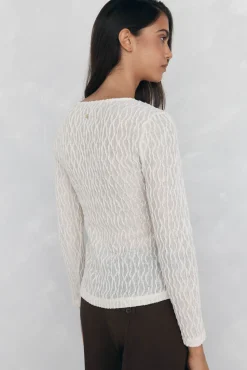 Pedro del Hierro Camiseta estructura manga larga Crudo Best