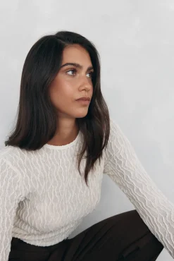 Pedro del Hierro Camiseta estructura manga larga Crudo Best