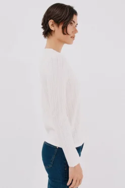 Cortefiel Camiseta estructura panadera Blanco New