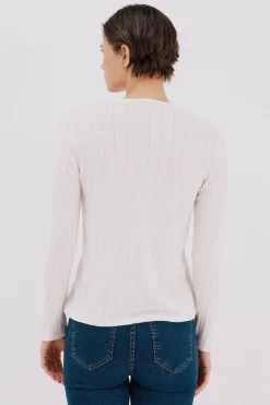 Cortefiel Camiseta estructura panadera Blanco New