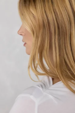 Pedro del Hierro Camiseta fluida con puños Blanco Hot