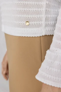 Pedro del Hierro Camiseta fruncida estructura Blanco Sale