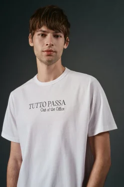 OOTO Camiseta gráfica lavada Blanco Clearance