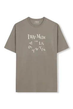 OOTO Camiseta gráfica lavada Kaki Outlet