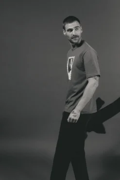 OOTO Camiseta gráfica lavada Turquesa Hot