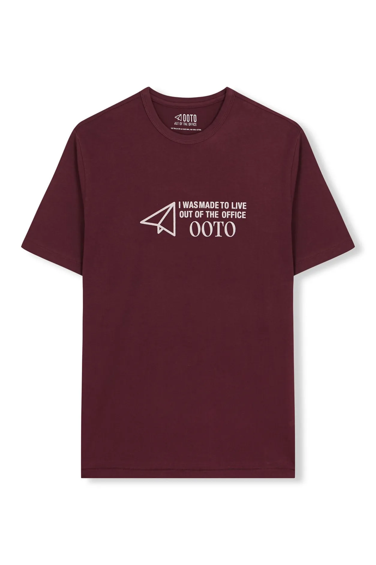 OOTO Camiseta gráfica lavada Granate Hot