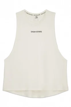 Dash and Stars Camiseta halter sin mangas algodón blanca beige Sale