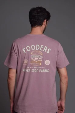 Cloking Camiseta Lavada Burdeos Fooders Rosa