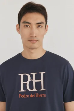 Pedro del Hierro Camiseta logo Azul New