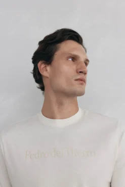 Pedro del Hierro Camiseta logo Crudo Clearance