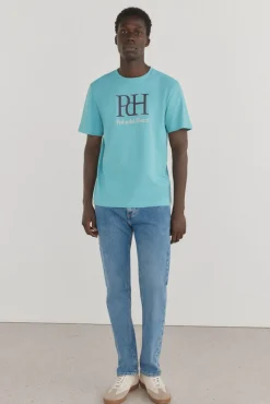Pedro del Hierro Camiseta logo Turquesa Hot