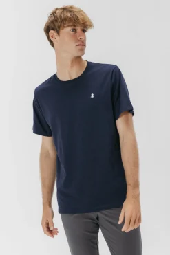 elPulpo Camiseta logo bordado Azul marino Sale