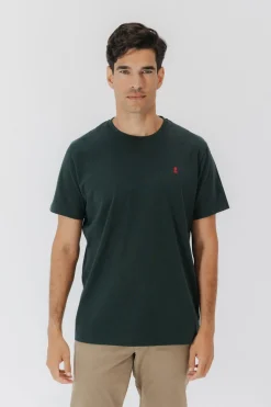 elPulpo Camiseta logo bordado Verde oscuro New