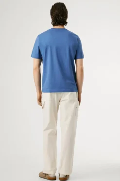 Pepe Jeans Camiseta Logo Estampado Fit Regular azul Outlet