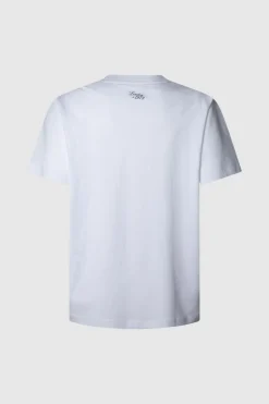 Pepe Jeans Camiseta Logo Estampado Fit Regular blanco Online