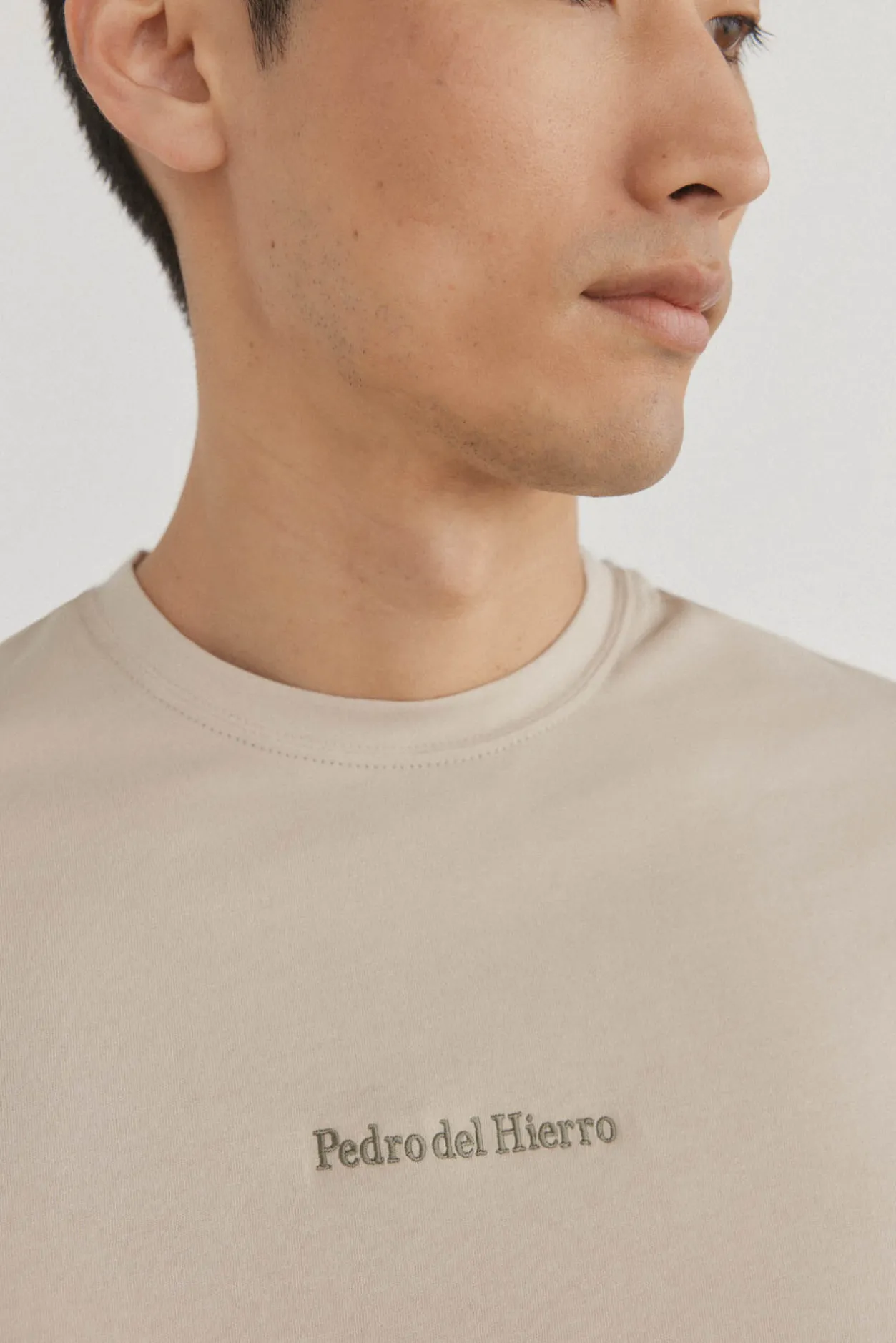 Pedro del Hierro Camiseta logo posicional Beige Outlet