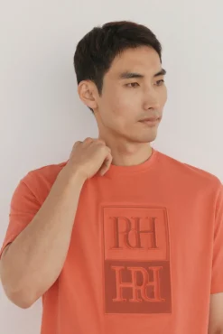 Pedro del Hierro Camiseta logo relieve Naranja
