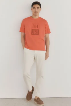 Pedro del Hierro Camiseta logo relieve Naranja