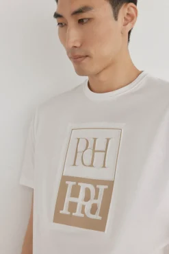 Pedro del Hierro Camiseta logo relieve Blanco Sale