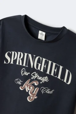 Springfield Kids Camiseta Logo SPF niño azul Clearance