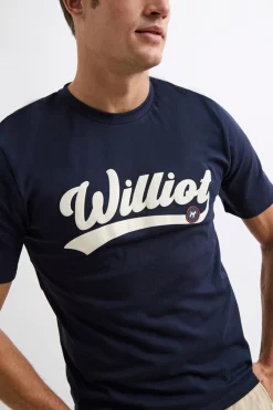 Williot Camiseta Logo Vintage Azul marino Hot