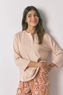 Women'secret Camiseta manga ¾ 100% algodón naranja Discount