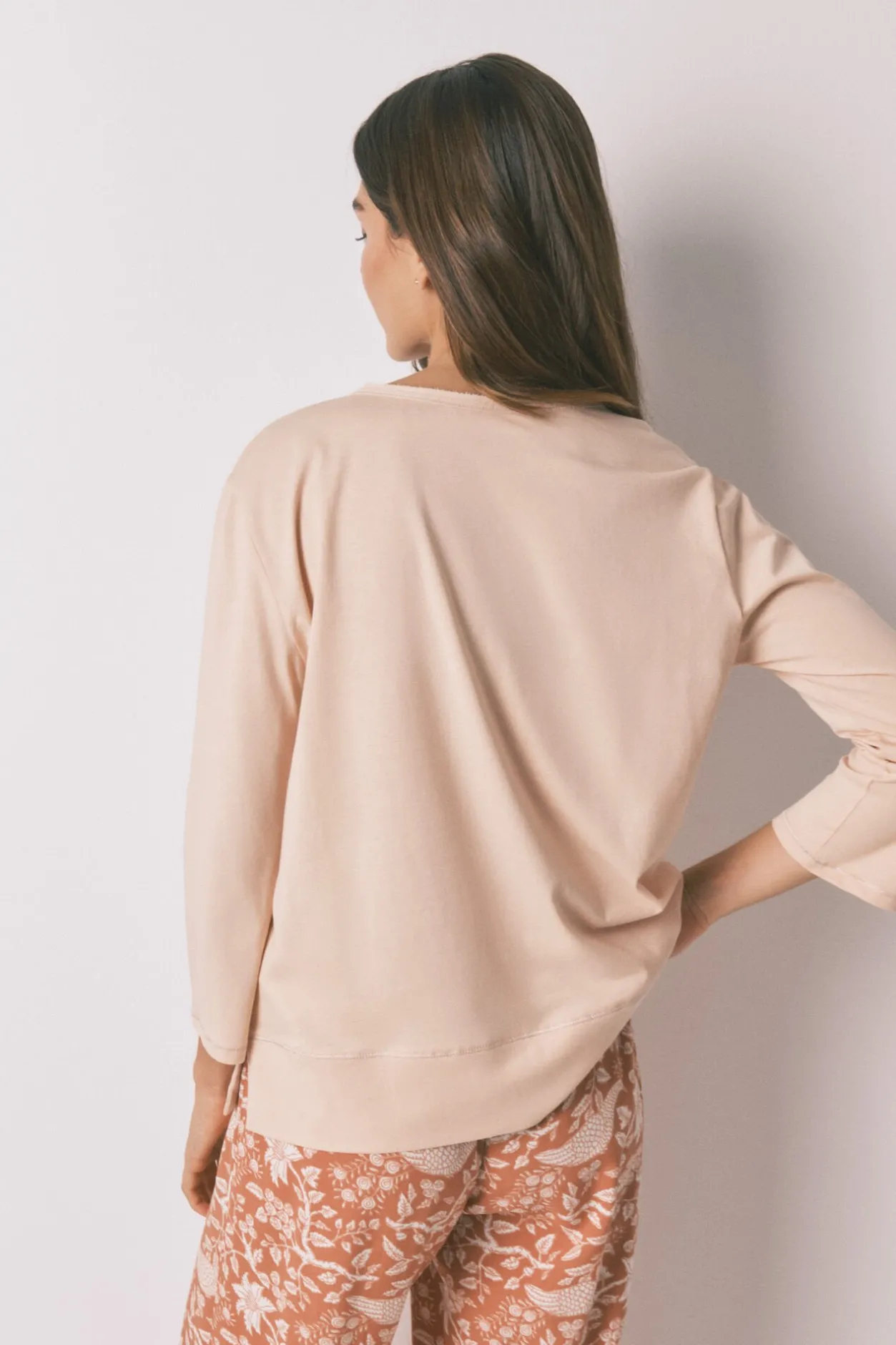 Women'secret Camiseta manga ¾ 100% algodón naranja Discount