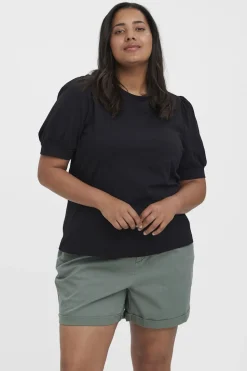 Vero Moda Curve Camiseta manga 2/4 Curve Negro Clearance