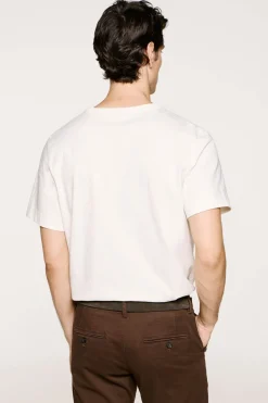 Selected Camiseta manga corta colaboración con PANAM Blanco Sale