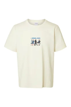Selected Camiseta manga corta colaboración con PANAM Blanco Sale