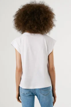 Pepe Jeans Camiseta manga corta con logo recto frontal blanco Hot