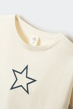 Springfield Kids Camiseta manga corta estrella niña blanco Best