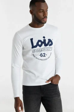 Lois Camiseta Manga Larga blanco Clearance