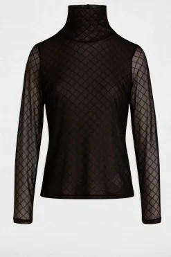 Morgan Camiseta manga larga Negro Outlet