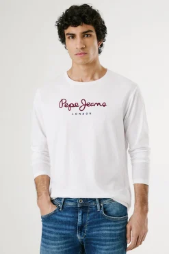 Pepe Jeans Camiseta manga larga blanco Discount
