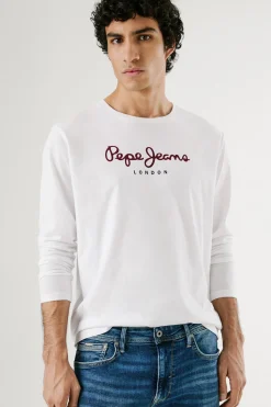 Pepe Jeans Camiseta manga larga blanco Discount